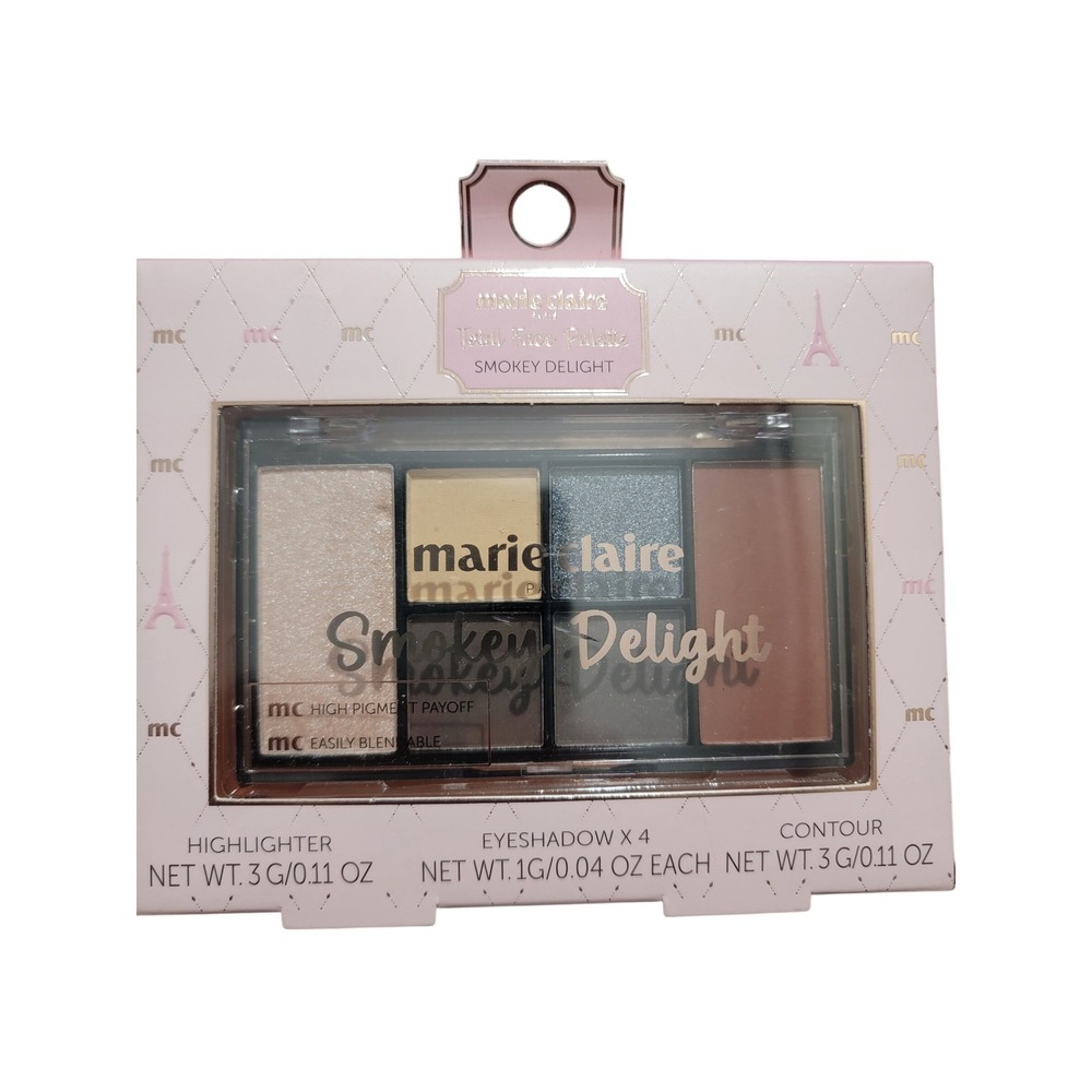 Marie Claire Smokey Delight Total Face Palette Eyeshadow Highlighter Contour NEW